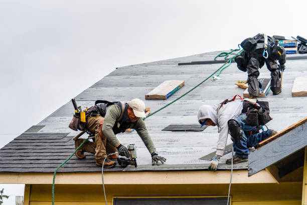Professional Roof Installation technician working in Kittery Point, ME